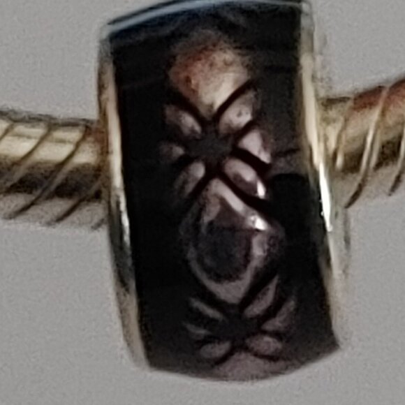 Pandora Purple Vintage Floral Spacer charm AUTHENTIC - Picture 4 of 6